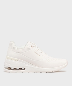 GEMO Baskets basses à talon compensé Elevated Air femme - Skechers Blanc