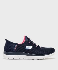 GEMO Baskets en mesh faciles à enfiler femme Slip ins Summits - Skechers Bleu