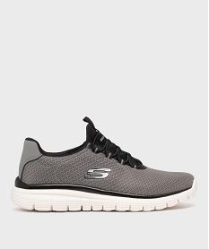 GEMO Baskets basses en mesh à enfiler homme - Skechers gris standard