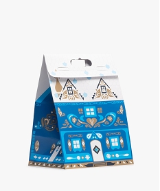 GEMO Boite cadeau en carton recyclé spécial Noël Bleu