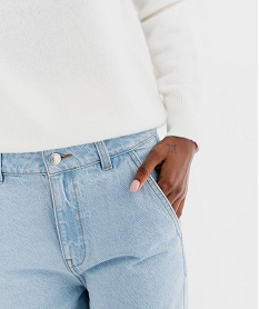 jean flare en denim delave a taille haute femme bleu taille hauteF646401_2