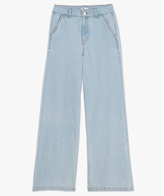 jean flare en denim delave a taille haute femme bleu taille hauteF646401_4