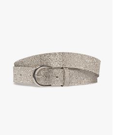 GEMO Ceinture large à strass femme argente