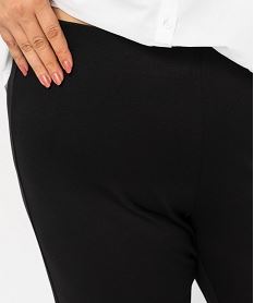 pantalon large en maille souple et extensible femme noir pantalons largesF654801_2