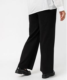 pantalon large en maille souple et extensible femme noir pantalons largesF654801_3