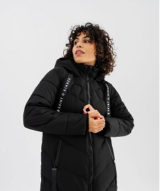 manteau matelasse a capuche femme - saint sinner noir manteauxF656301_2