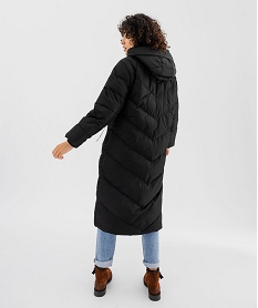 manteau matelasse a capuche femme - saint sinner noir manteauxF656301_3
