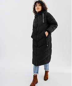 manteau matelasse a capuche femme - saint sinner noir manteauxF656301_4