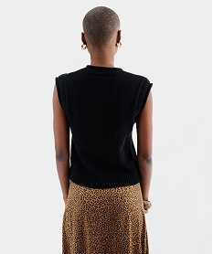 pull sans manches femme noir pullsF659301_3