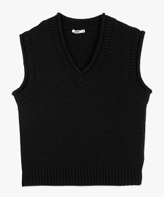 pull sans manches femme noir pullsF659301_4
