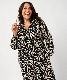 GEMO Chemise imprimée femme grande taille Blanc