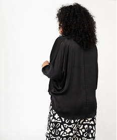 blouse manches chauve-souris femme grande taille noir blousesF660301_3