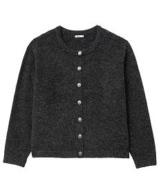 gilet lainage avec col rond et boutons fantaisie femme grande taille grisF660701_4