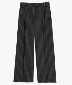 pantalon large et fluide a rayures et plis femme gris pantalonsF662001_4