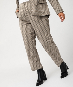 GEMO Pantalon 78ème à motif pied-de-poule femme grande taille Imprimé