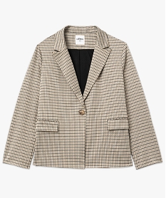 veste blazer a motif pied-de-poule femme grande taille imprime vestes et manteauxF672901_4