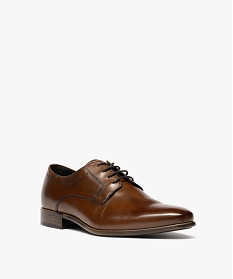 derby dessus cuir a bout carre homme - taneo orangeG377001_2