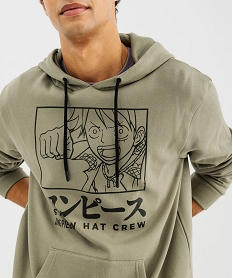 sweat a capuche a motifs mangas homme - one piece kaki standard sweatsG406401_2