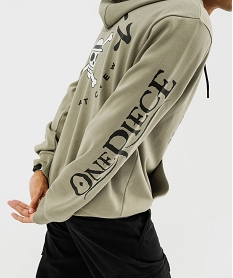 sweat a capuche a motifs mangas homme - one piece kaki standard sweatsG406401_4