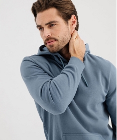 sweat a capuche interieur molletonne homme bleu standard sweatsG407801_2
