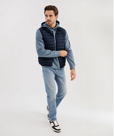 sweat a capuche interieur molletonne homme bleu standard sweatsG407801_4