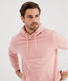 sweat a capuche interieur molletonne homme rose sweatsG408001_2