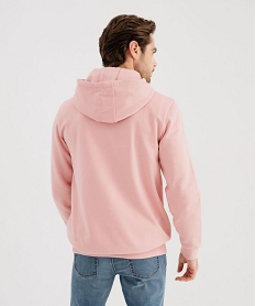 sweat a capuche interieur molletonne homme rose sweatsG408001_3