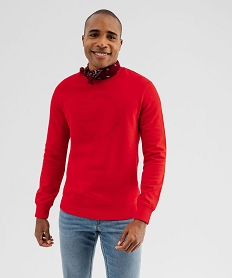 sweat leger a broderie homme rouge standard sweatsG408601_4