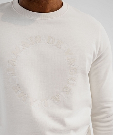 sweat leger a broderie homme blanc standard sweatsG408701_2