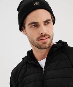 sweat zippe a capuche interieur polaire homme noir sweatsG409701_2