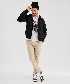 sweat zippe a capuche interieur polaire homme noir sweatsG409701_4