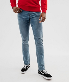 GEMO Jean slim en denim extensible homme bleu vif