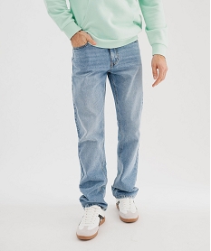 GEMO Jean Regular taille normale homme Bleu