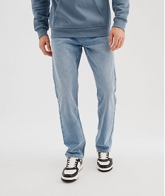 GEMO Jean coupe Regular légèrement délavé homme Bleu