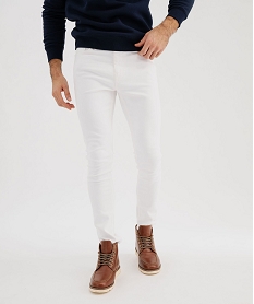 jean skinny en denim de coton stretch homme blanc standardG411901_2