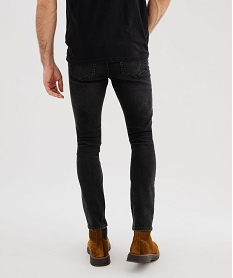jean skinny en denim de coton stretch homme noir standardG412001_4