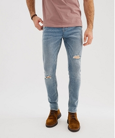 GEMO Jean skinny en denim de coton stretch homme Gris
