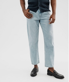 GEMO Jean coupe loose délavé homme blanc chine