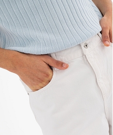 bermuda en jean colore coupe large homme blanc standardG412801_2
