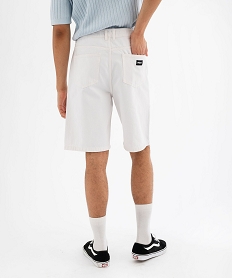 bermuda en jean colore coupe large homme blanc standardG412801_3