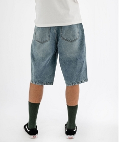 bermuda en jean delave large homme bleuG413101_3