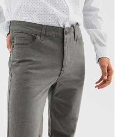 pantalon en coton stretch coupe regular homme grisG413501_2