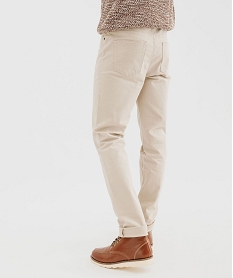 pantalon en coton stretch coupe regular homme beige taupeG413601_3