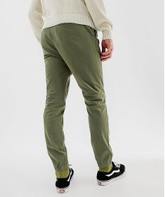 pantalon jogger en toile de coton homme kaki clairG414301_3