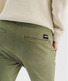 pantalon jogger en toile de coton homme kaki clairG414301_4