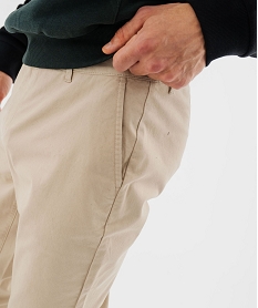 pantalon chino coupe slim en coton stretch homme beige taupeG414401_2