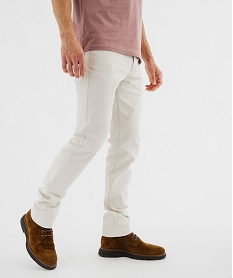 GEMO Pantalon en coton coupe Slim homme blanc chine