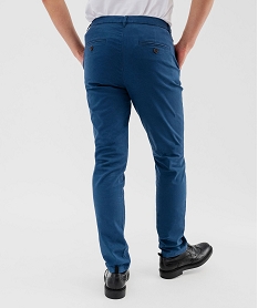 pantalon chino coupe slim en coton homme bleuG415001_3
