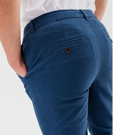 pantalon chino coupe slim en coton homme bleuG415001_4
