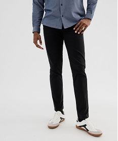 pantalon chino slim en coton stretch homme noir standardG415601_4